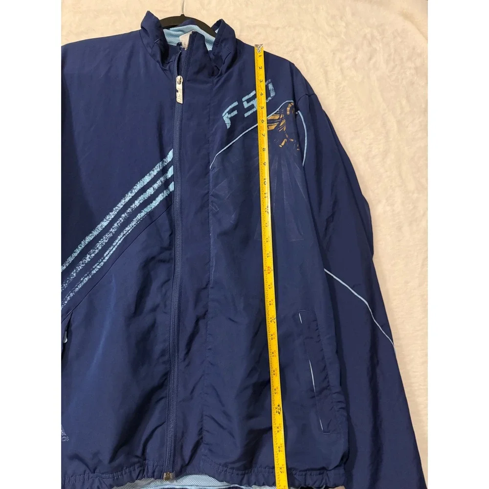 Adidas‎ F50 Soccer Windbreaker Jacket Mens XL Navy Blue Full Zip Mesh Lined